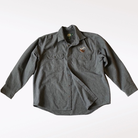 Cabela’s Deerskin Chamois Overshirt XL Heavyweight Shacket Shirt Jacket Workwear - Picture 4 of 16